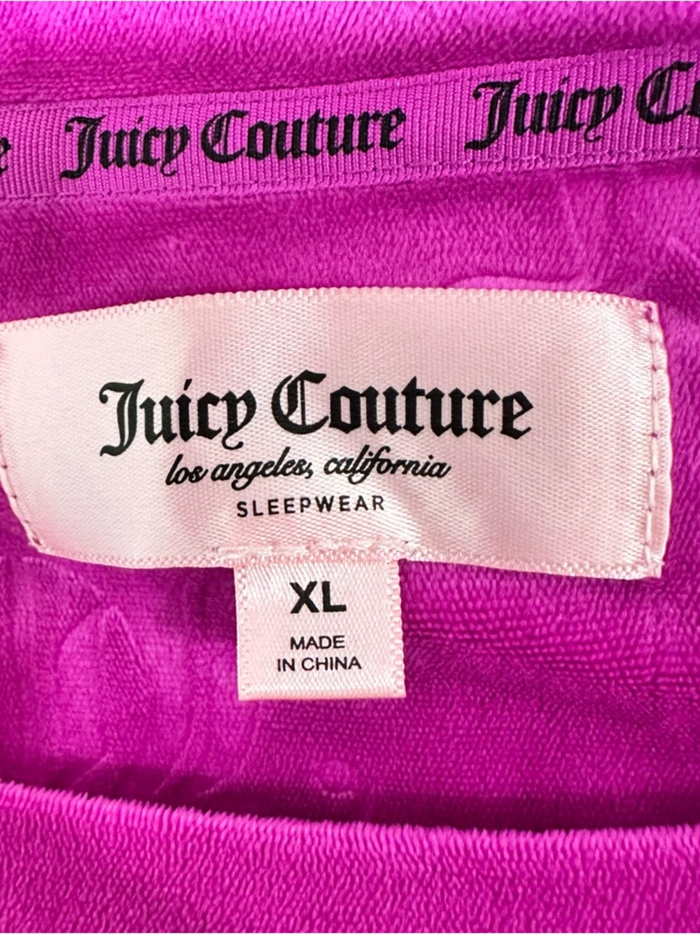 Juicy Couture Velour Sleepware Pajama Set Women's Size XL Pink - Picture 4 of 9